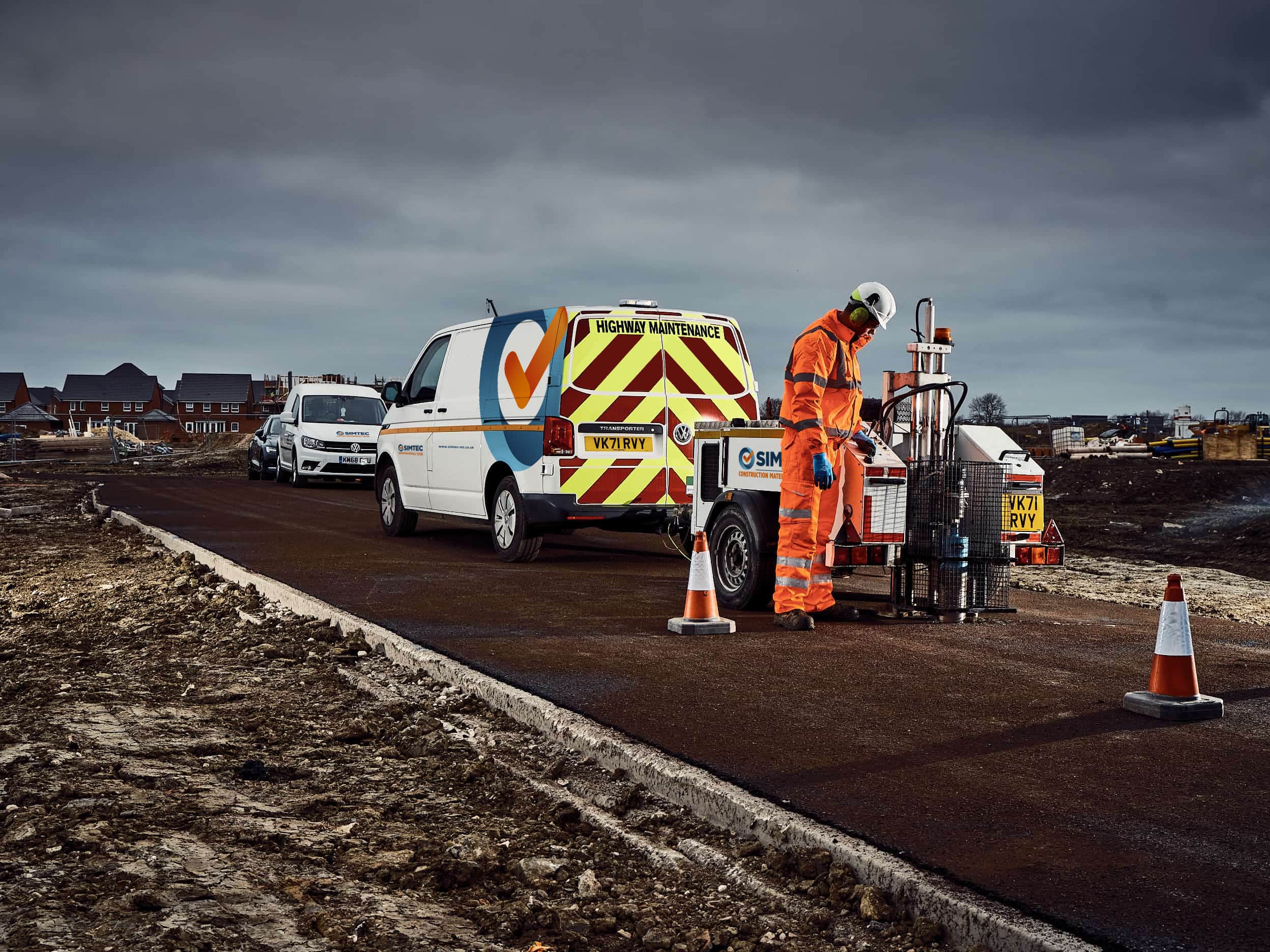 CBR Testing on a newly laid road