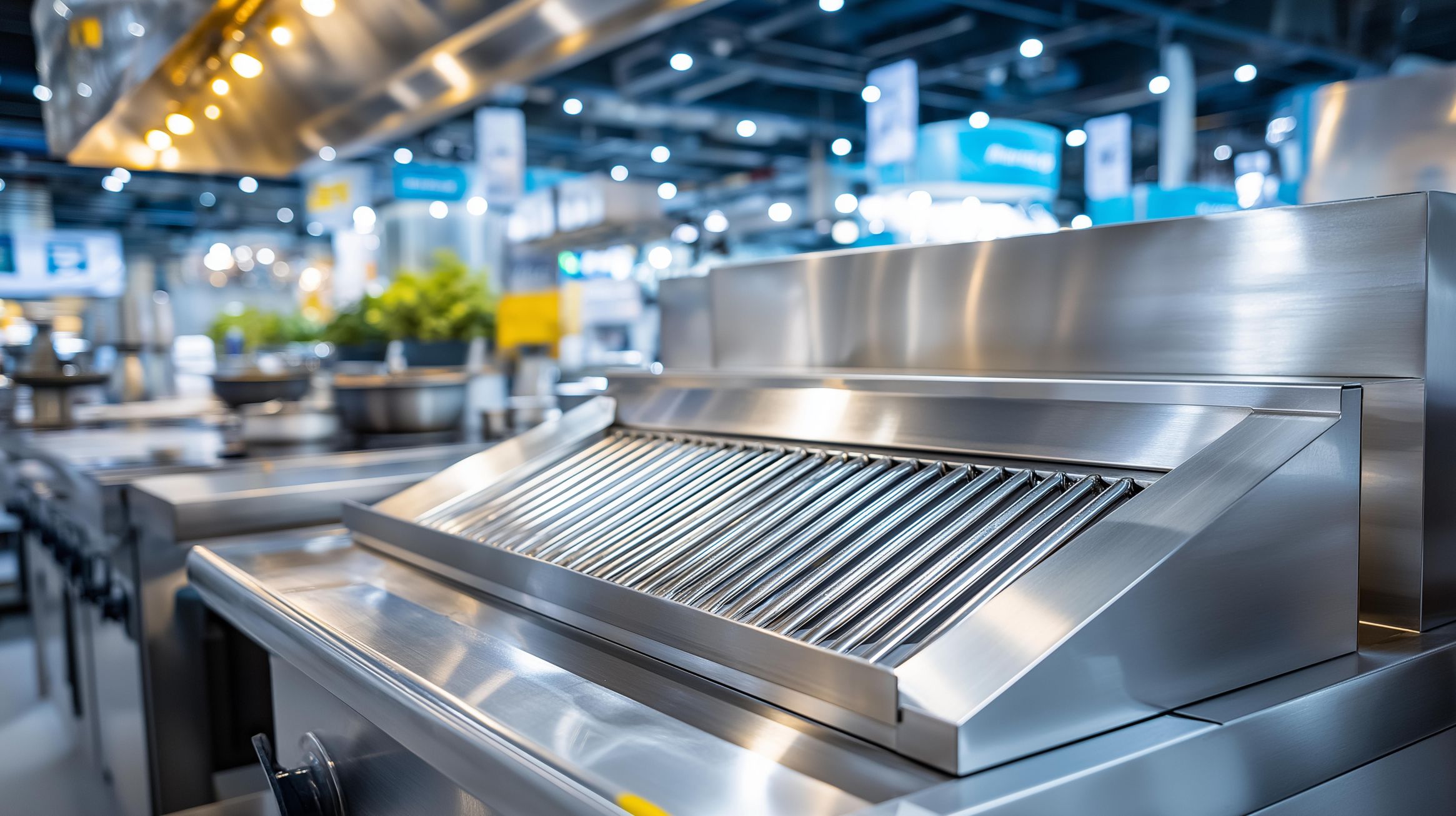 Industrial kitchen with grease trap