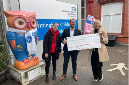 Birmingham Childrens Hospital Charity cheque presentation Birmingham Childrens Hospital Charity cheque presentation