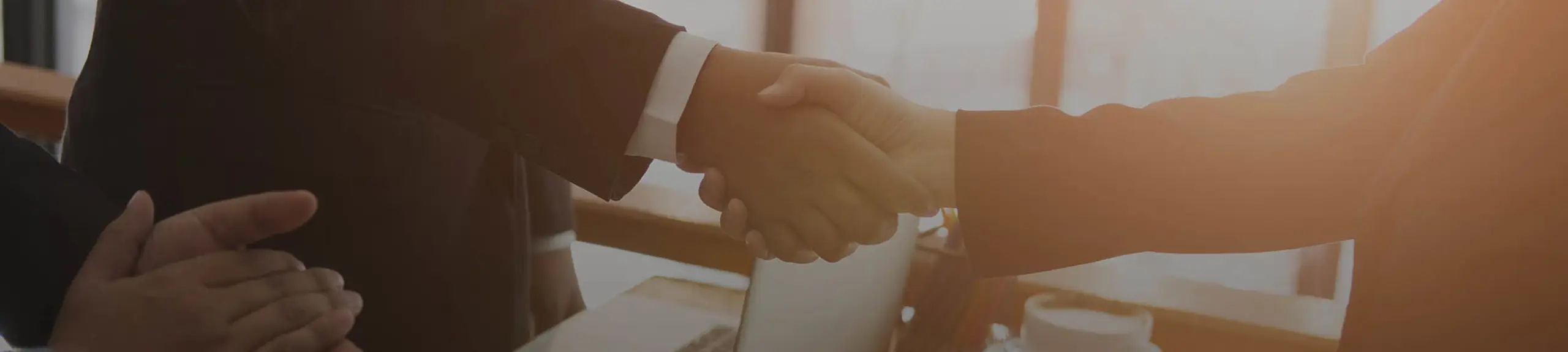 Shaking hands with clients Shaking hands with clients