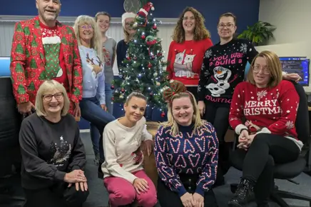 ACS Team on Christmas Jumper Day ACS Team on Christmas Jumper Day