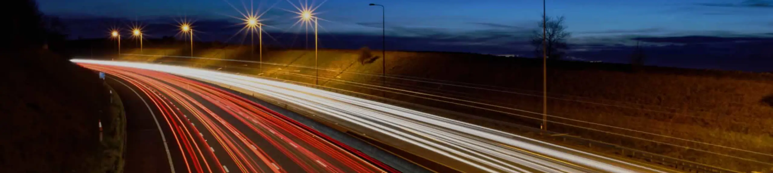 Picture of a Highway at night